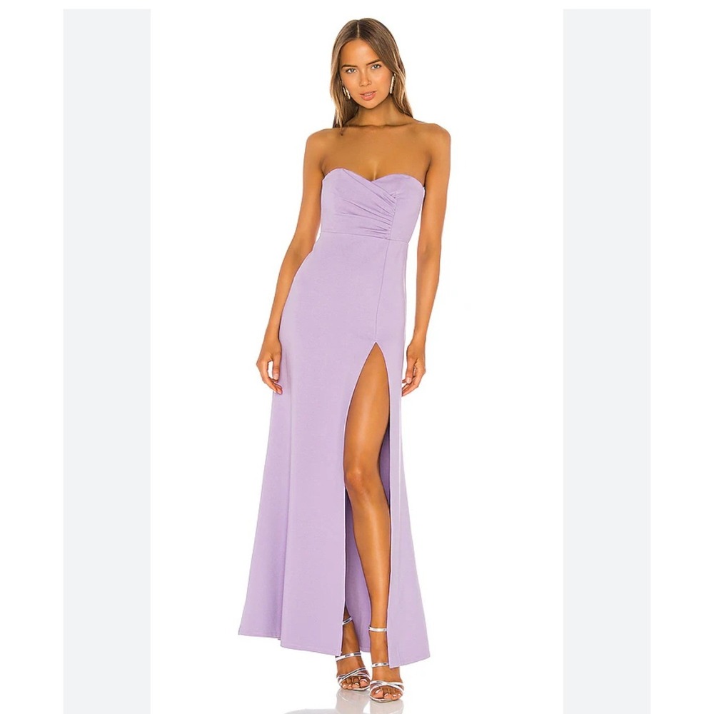 NBD Revolve Spanish Moss Gown XS Lilac Romantic‎ Formal Elevated Evening Purple